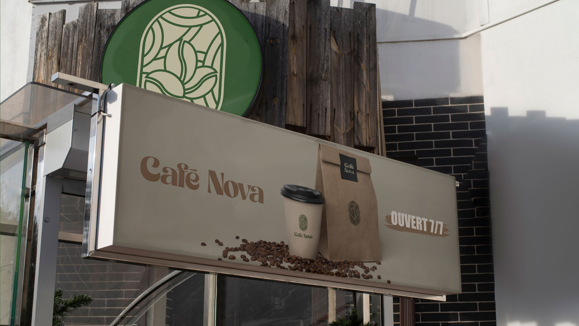 devanture cofe shop cafe nova